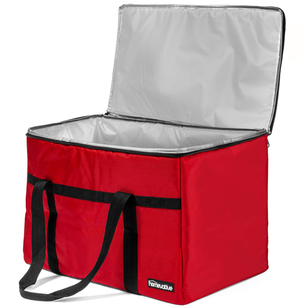 Homevative Thermal Insulated XL Food Delivery Bag, Red