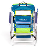 (Tall Chair) Homevative Folding Backpack High Beach Chair, Towel bar, Key Lime