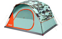Coleman Skydome Watercolor Series 6-Person Camping Tent, Weatherproof Tent Includes Pre-Attached Poles, Rainfly, Carry B