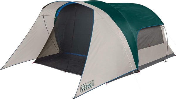 Coleman Cabin Camping Tent with Screened Porch, 4/6 Person Weatherproof Tent with Enclosed Screened Porch Option, Includ